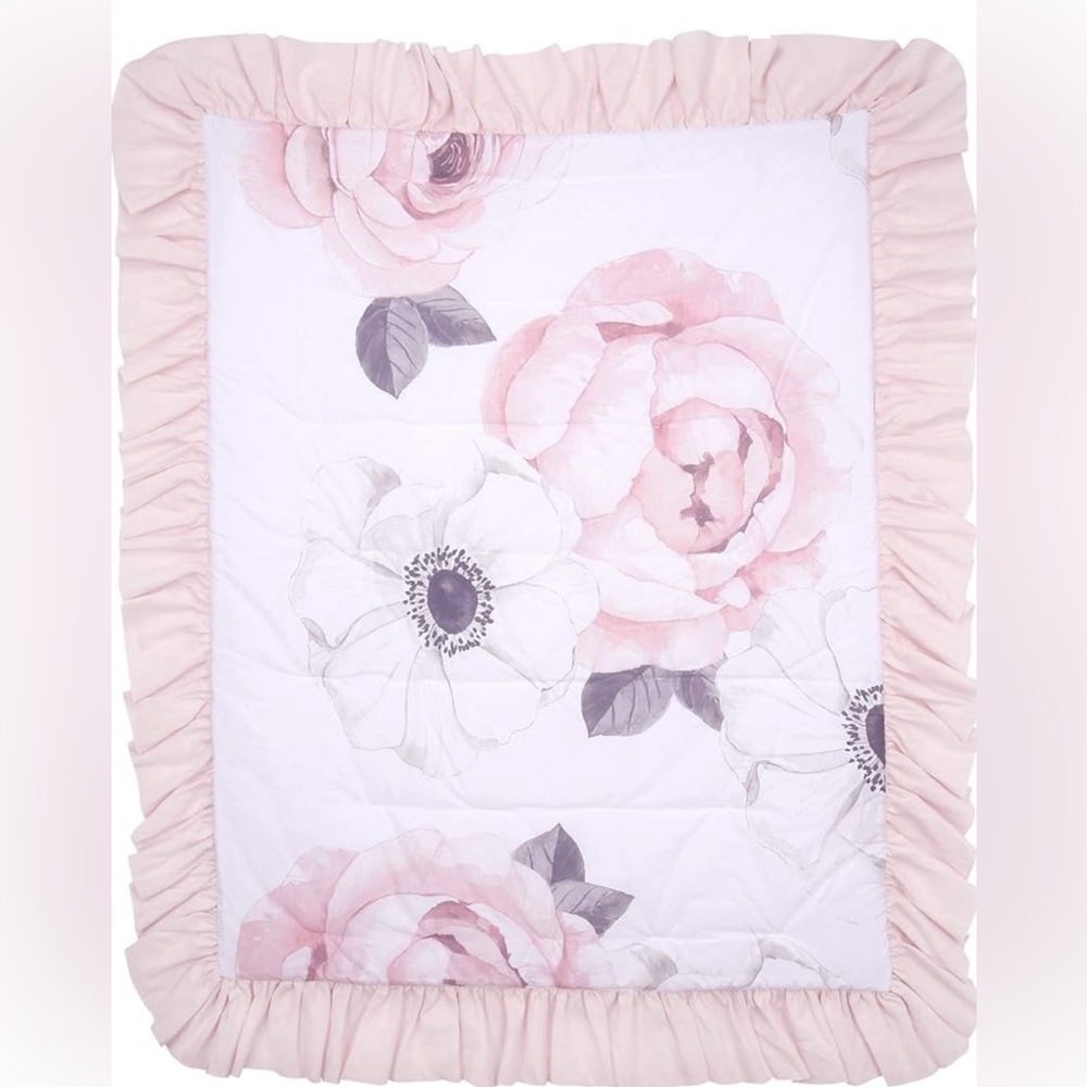 Lambs and Ivy botanical gardens crib bedding